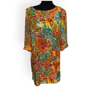 Zara basic Womens shift dress size small floral bloom